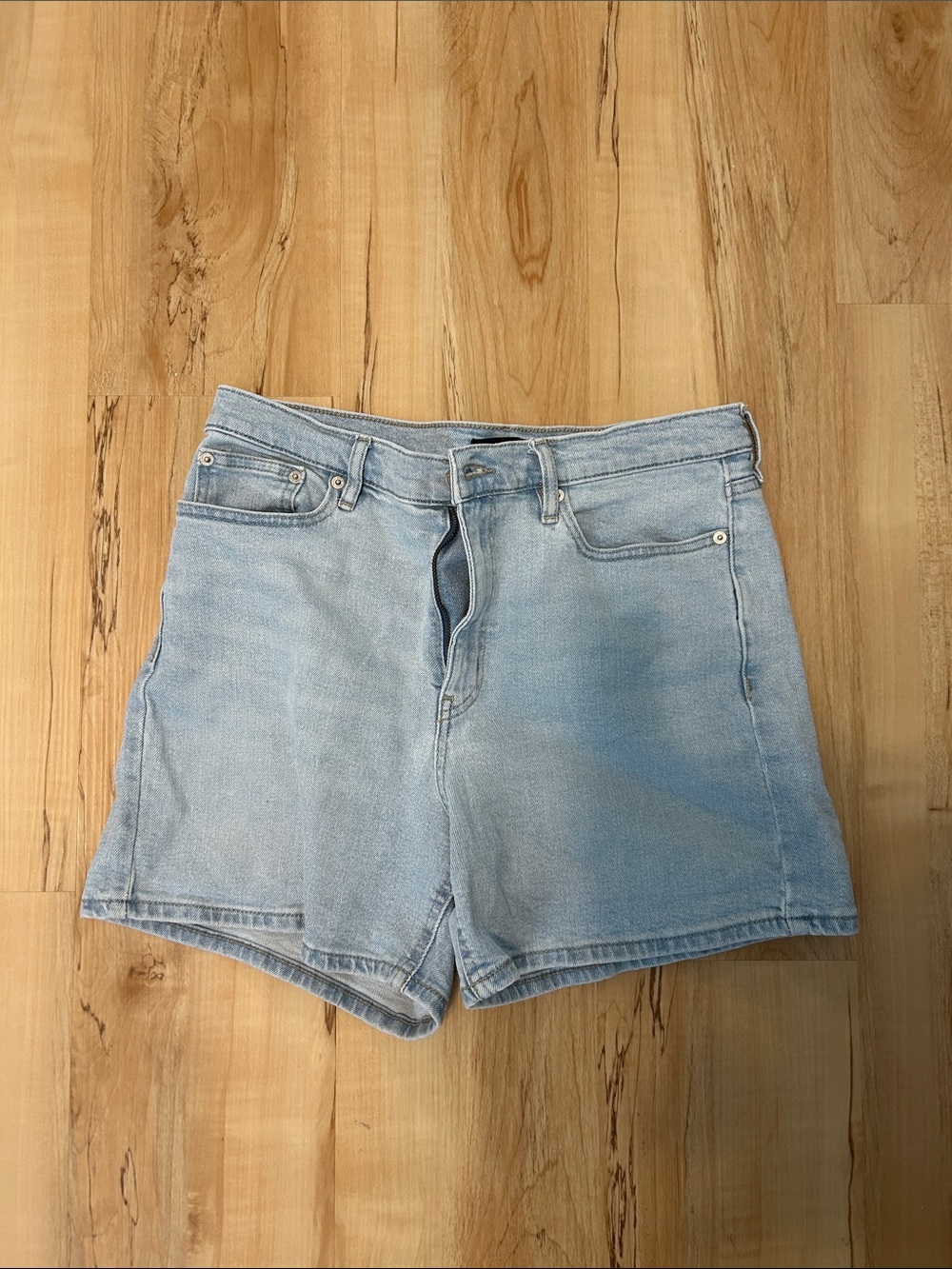 Calvin Klein Jeans Light Blue Denim High-Rise Shorts